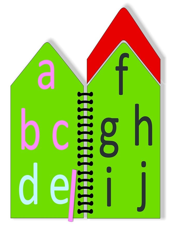 The Funny Mind Wooden Reusable Chalk Book for Preschool, Early Learners, and Montessori Kids Tracing Slate, Writing Practice Book for Beginners-Pack of 4-Hindi,English Capital & Small Letters,and Math - Image 3